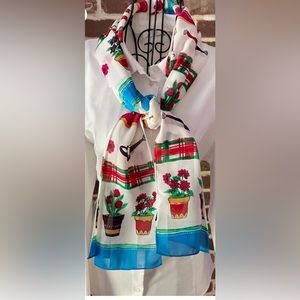Vintage Gardening Scarf in Like-New Condition
